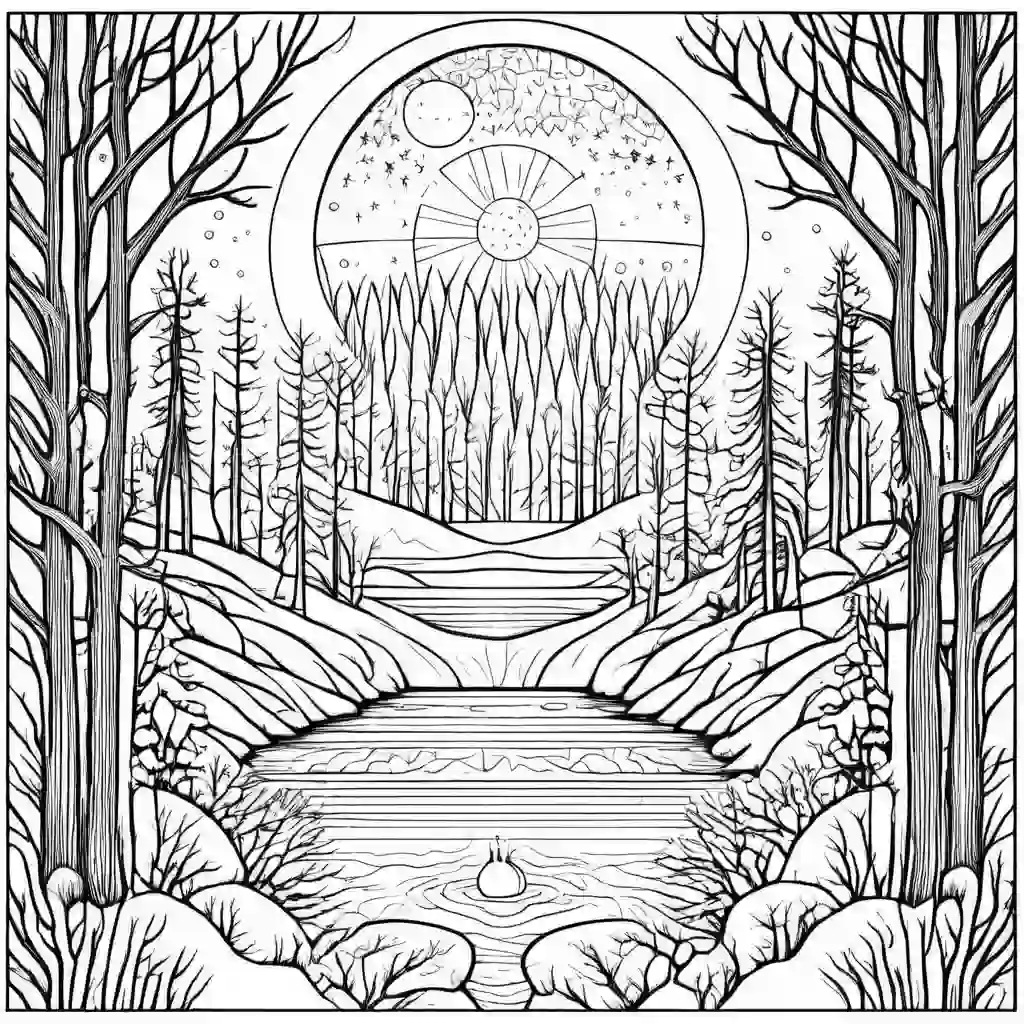 Winter Solstice coloring pages